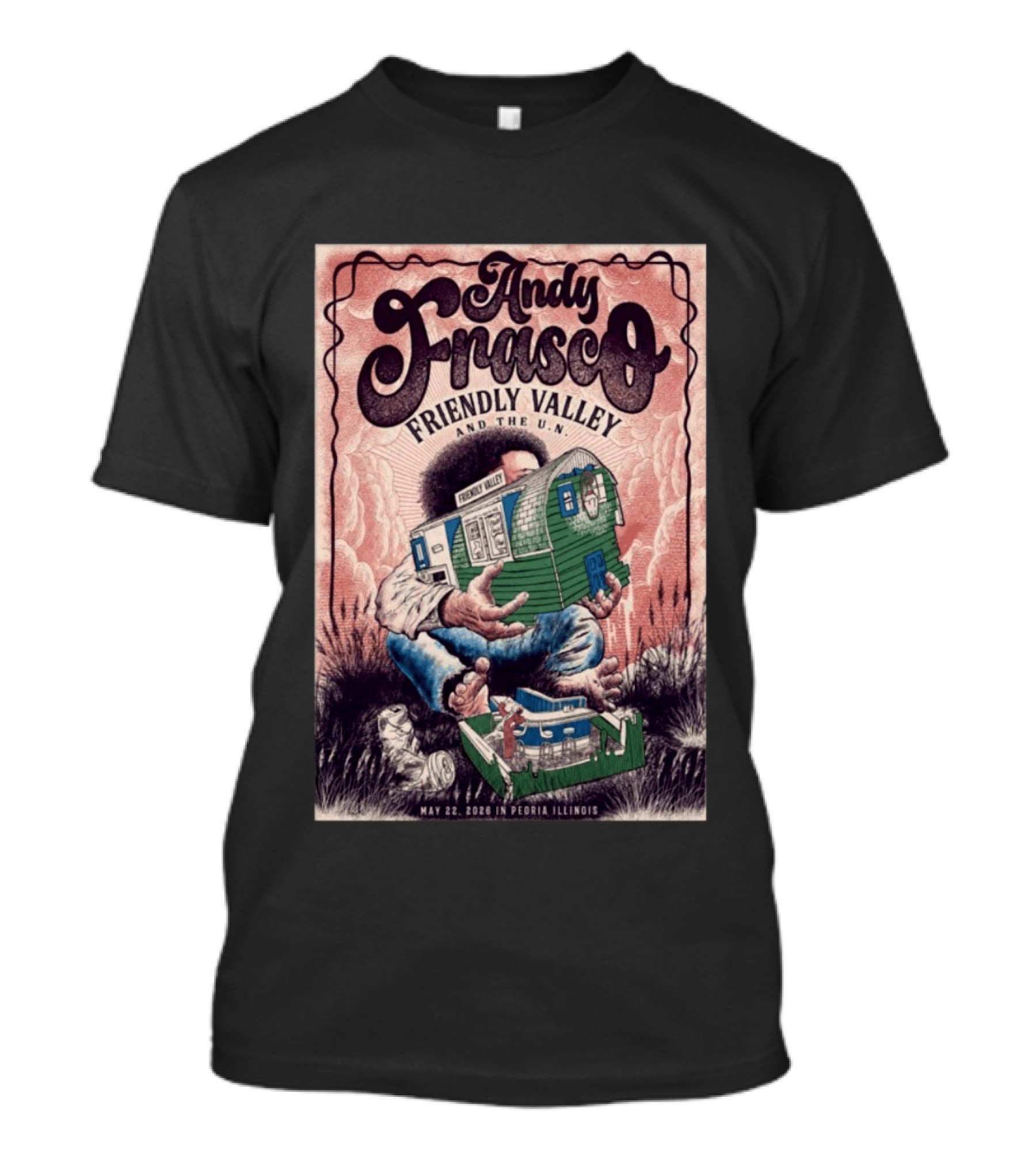Andy Frasco Friendly Valley And The U.N. May 22 2026 Peoria Illinois T-Shirt