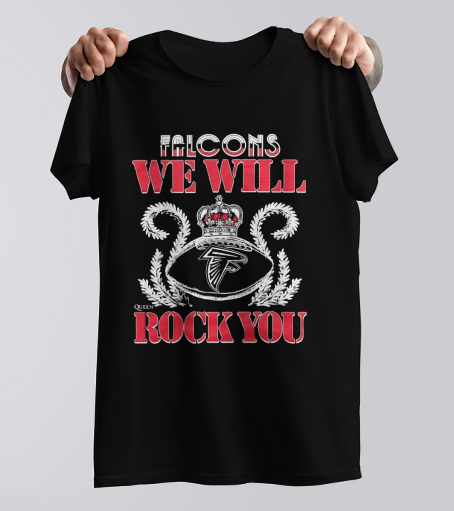 Atlanta Falcons Queen We Will Rock You Collaboration Fan T-Shirt