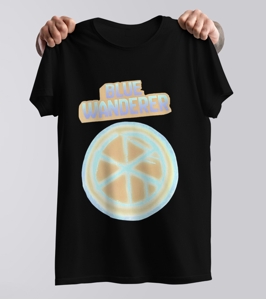 Blue Wanderer Basketball Neon Glow Circle T-Shirt