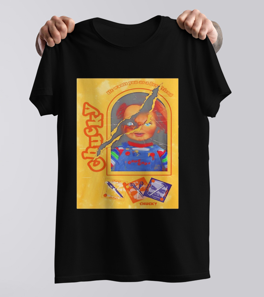 Chucky He Wants You As A Best Friend Good Guys Doll Box T-Shirt