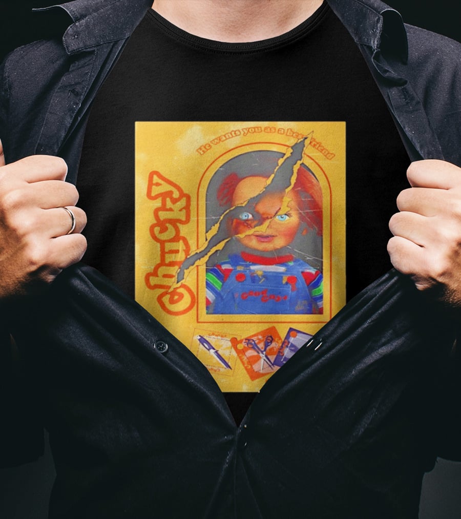 Chucky He Wants You As A Best Friend Good Guys Doll Box T-Shirt