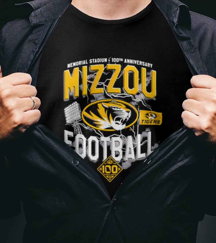 Missouri Tigers Mizzou Football 2026 Memorial Stadium 100th Anniversary T-Shirt