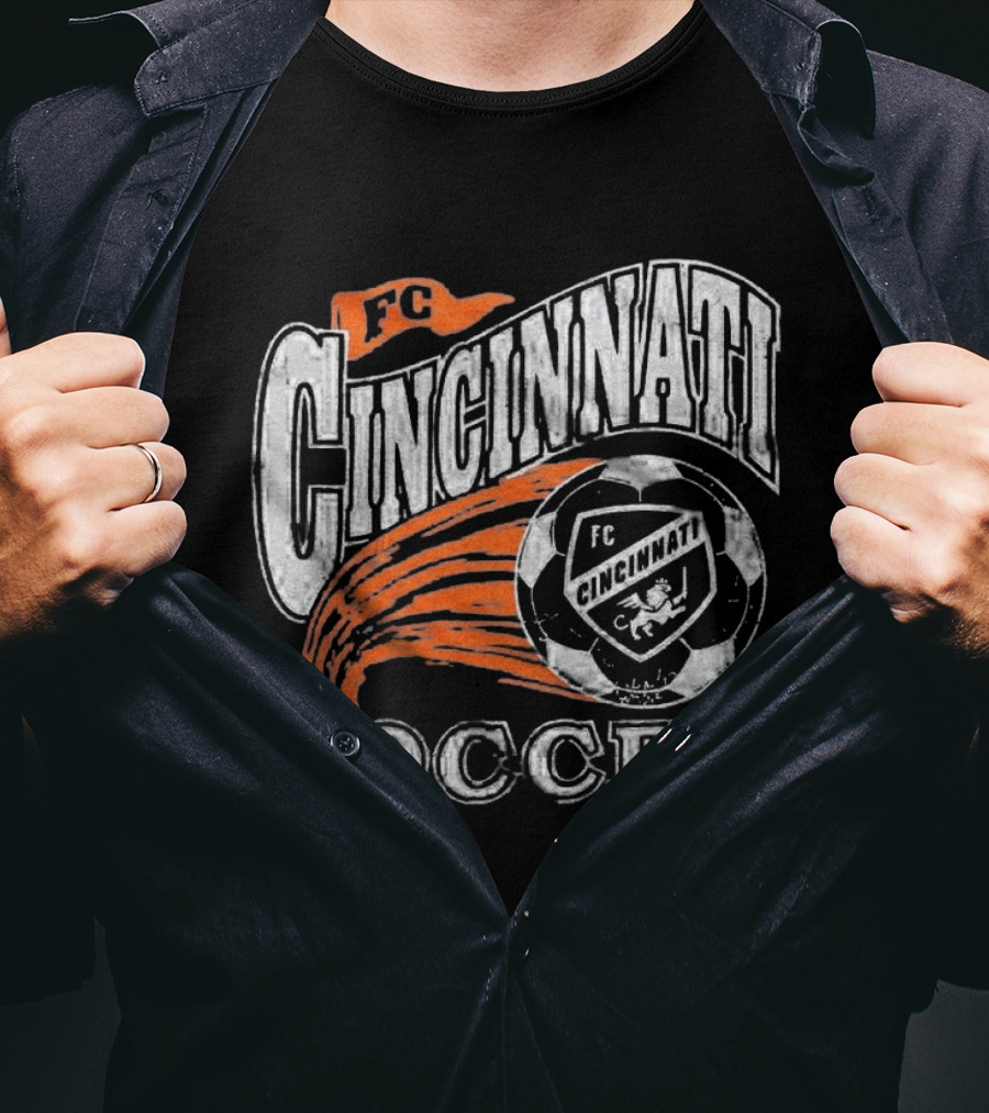FC Cincinnati Soccer Emblem Ball Highlight T-Shirt
