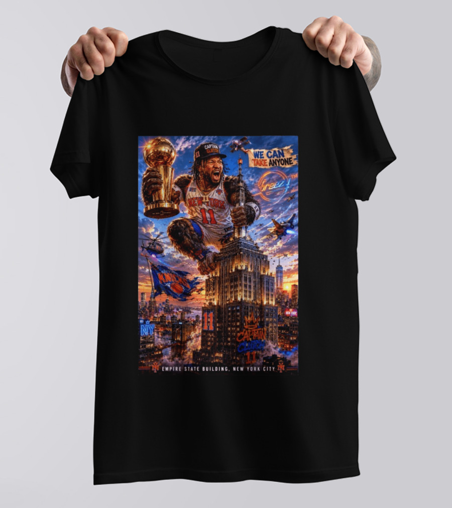 New York Knicks Captain Clutch Empire State Building We Can Take Anyone NBA Champion T-Shirt