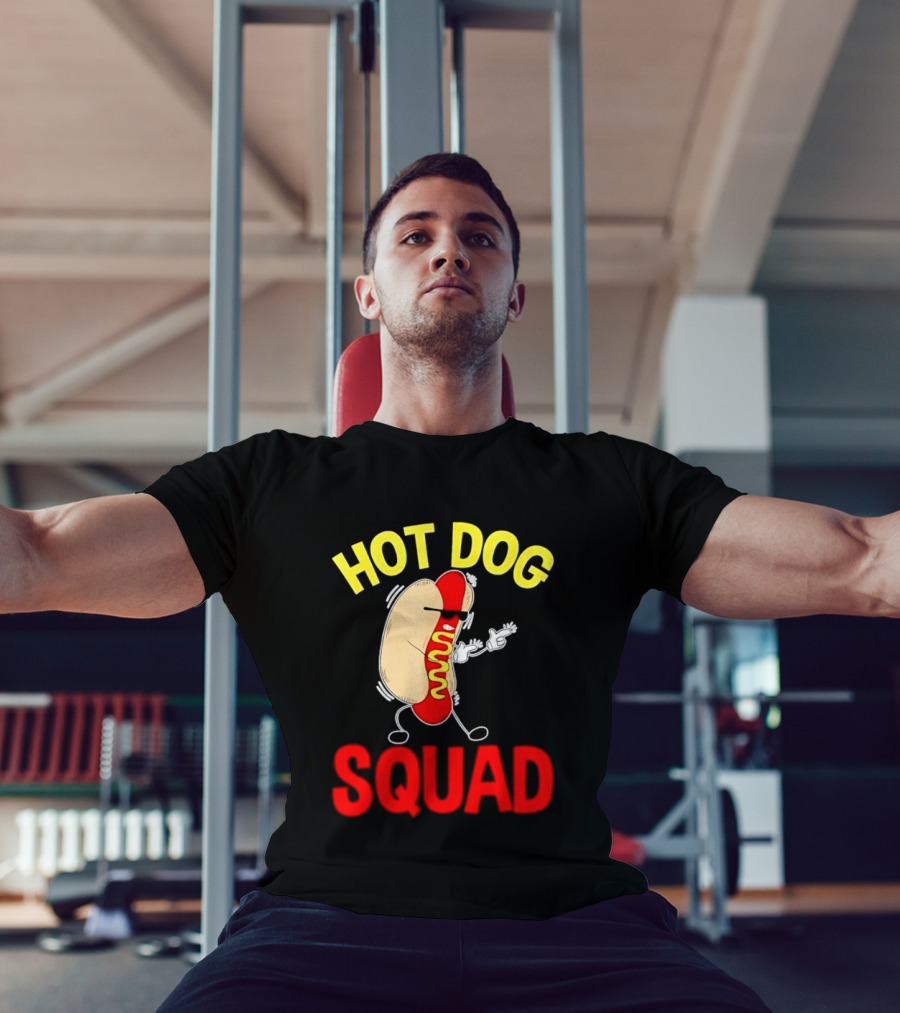 Hot Dog Squad Funny Cartoon Mustard Enthusiasts T-Shirt