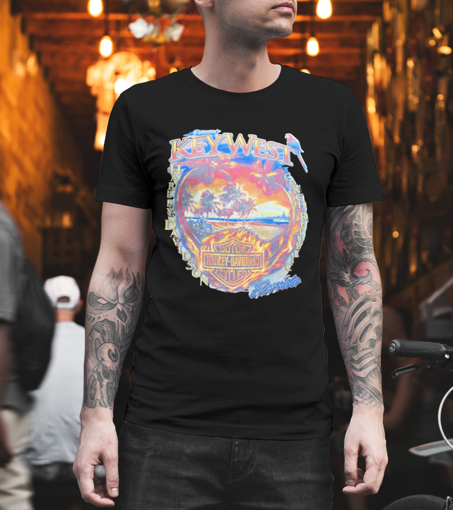Peterson Key West Harley Davidson Conch Republic Motorcycles Florida T-Shirt
