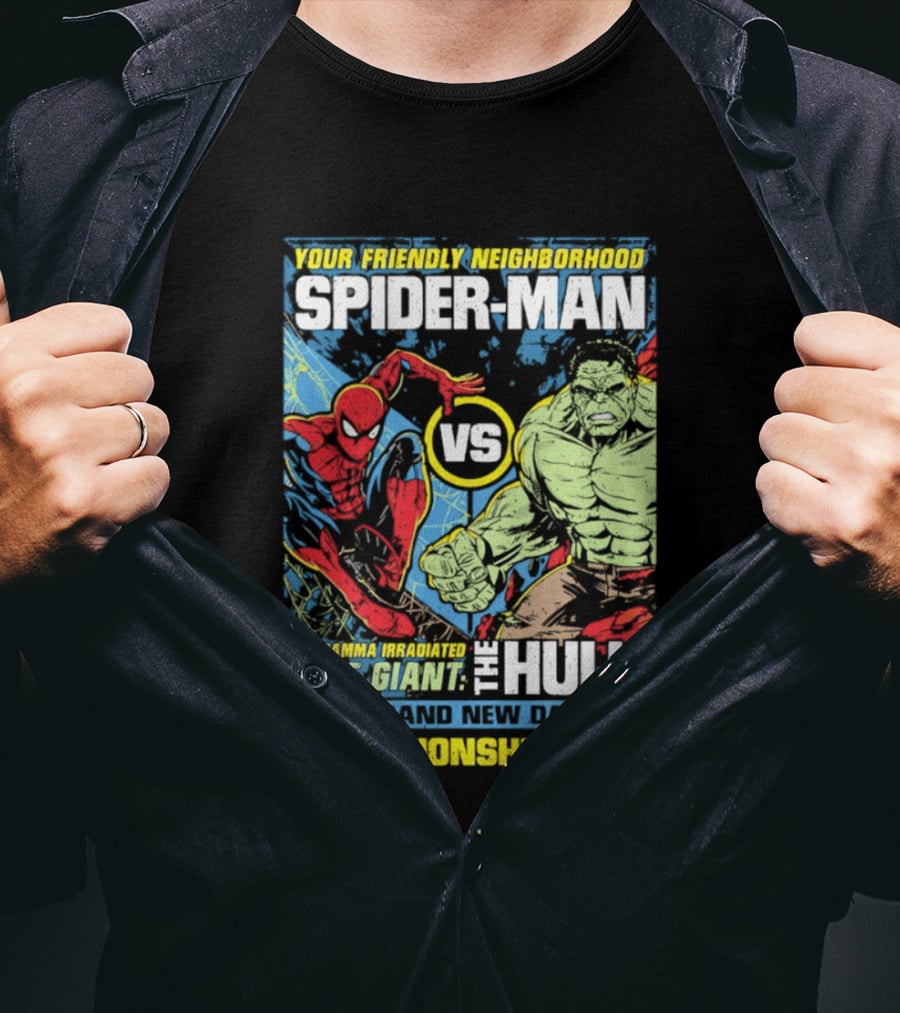 Your Friendly Neighborhood Spider Man Vs The Hulk Championship Title Brand New Day T-Shirt