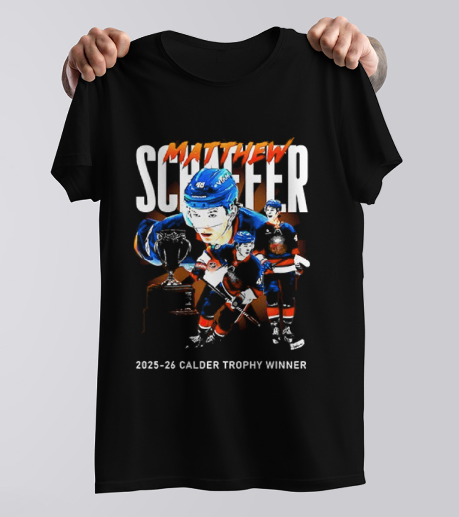 Matthew Schaefer New York Islanders 2025 2026 Calder Trophy Winner T-Shirt