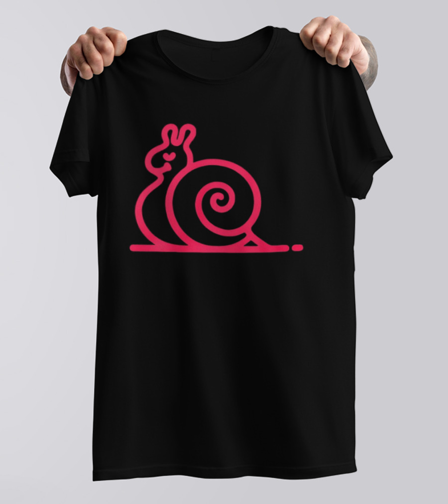 Snail Neon Spiral Heart T-Shirt