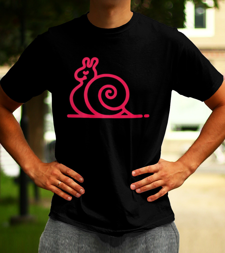 Snail Neon Spiral Heart T-Shirt