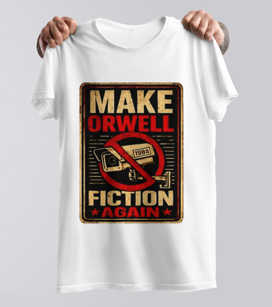 Make Orwell 1984 Fiction Again Camera T-Shirt