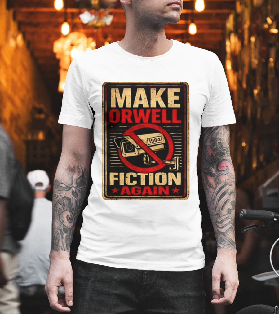 Make Orwell 1984 Fiction Again Camera T-Shirt