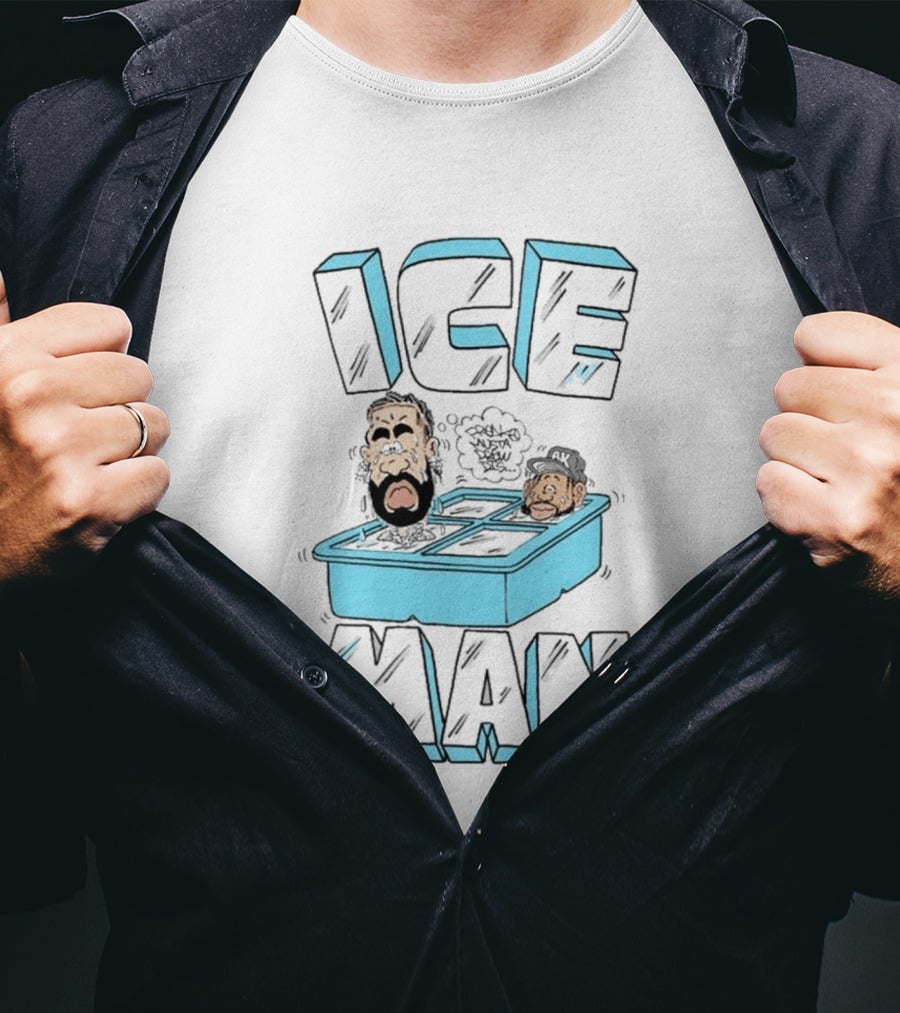 Freakorico Ice Man Cartoon Characters In Ice Cube Tray T-Shirt