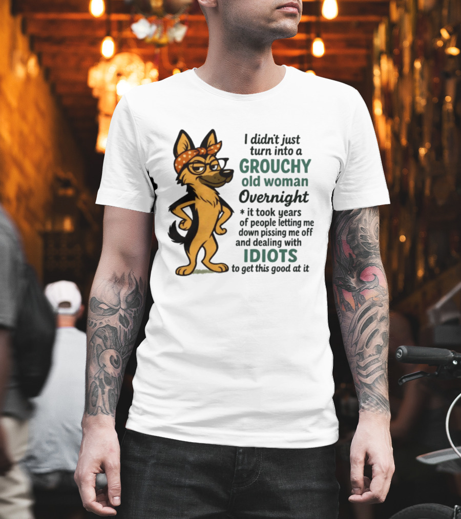 I Didn't Just Turn Into A Grouchy Old Woman German Shepherd Overnight Dealing With Idiots T-Shirt