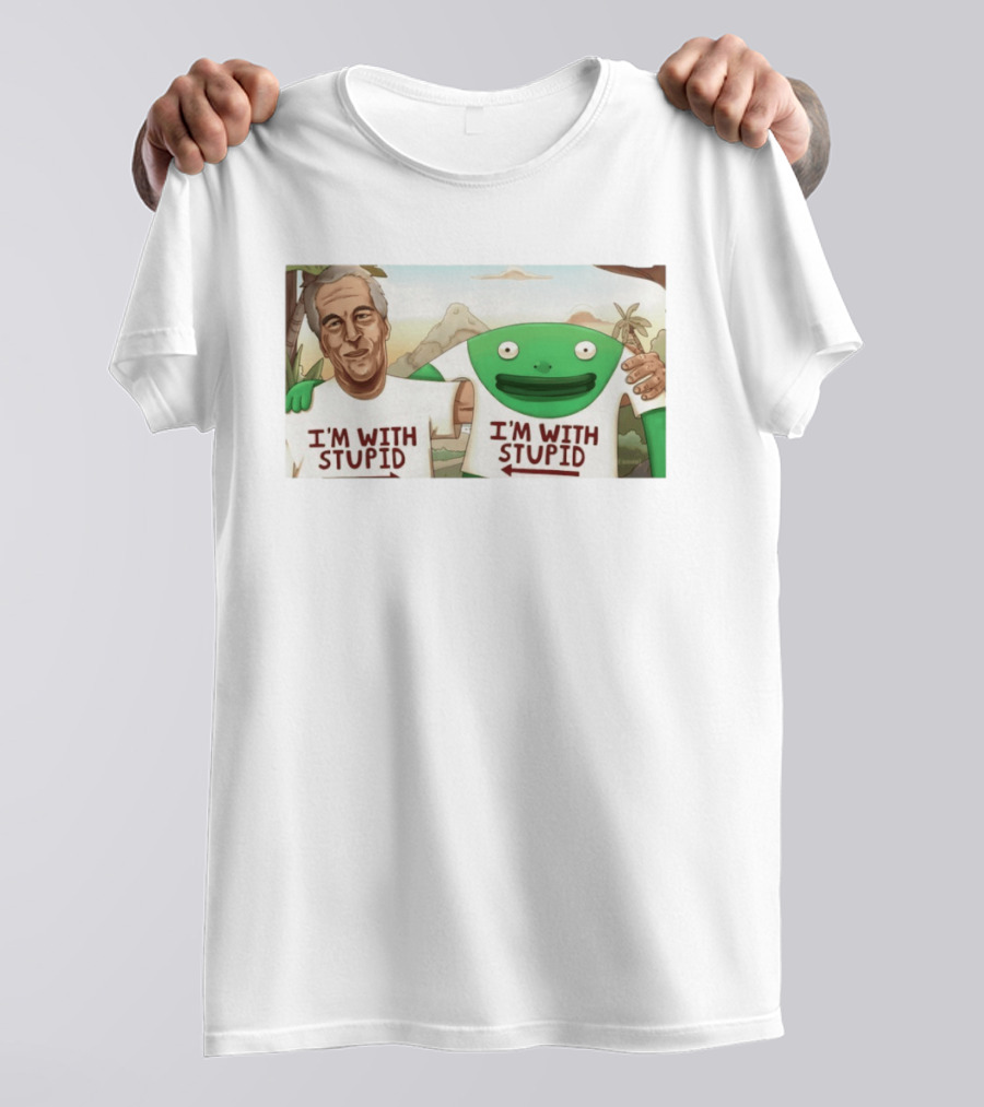 I'm With Stupid Frog Epstein Files T-Shirt