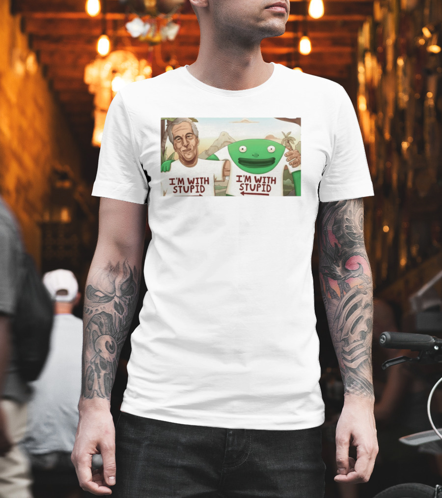 I'm With Stupid Frog Epstein Files T-Shirt