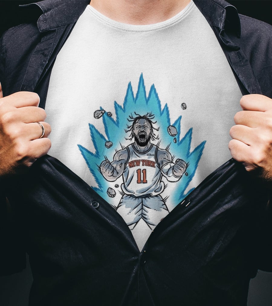 New York Knicks Jalen Brunson Super Saiyan Power 2000 Basketball Energy T-Shirt