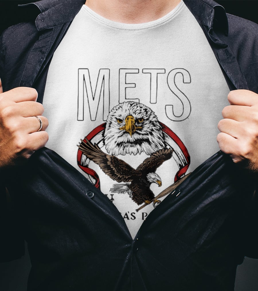 New York Mets America's Pastime 250th Anniversary Eagle And Bat T-Shirt