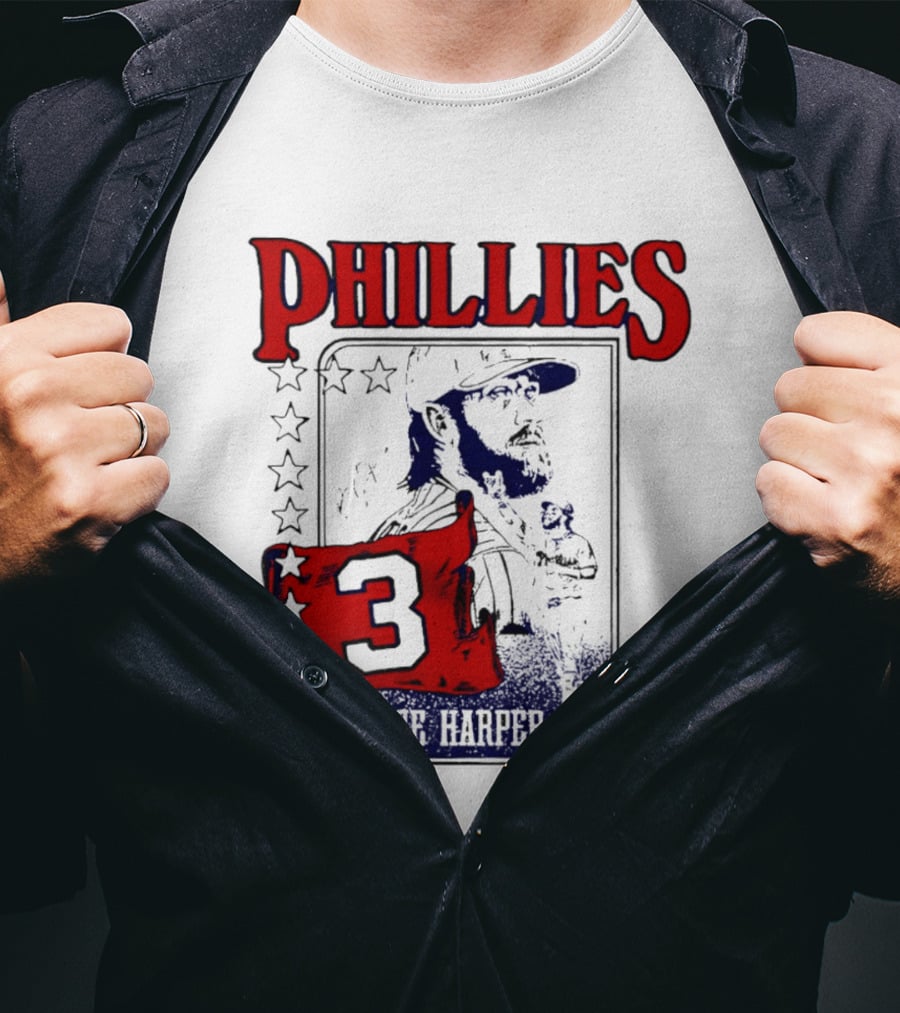 Phillies Bryce Harper 3 Star Player Philadelphia T-Shirt