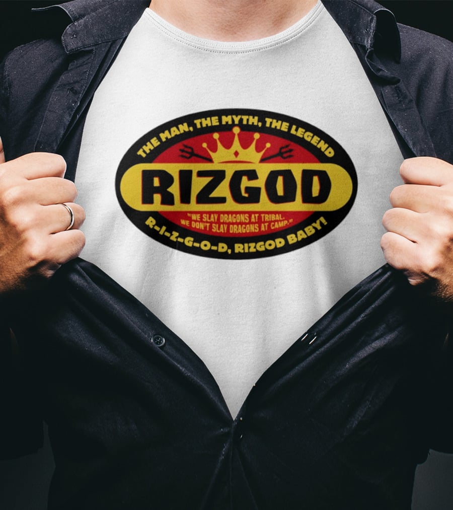 The Man The Myth The Legend Rizgod We Slay Dragons At Tribal T-Shirt