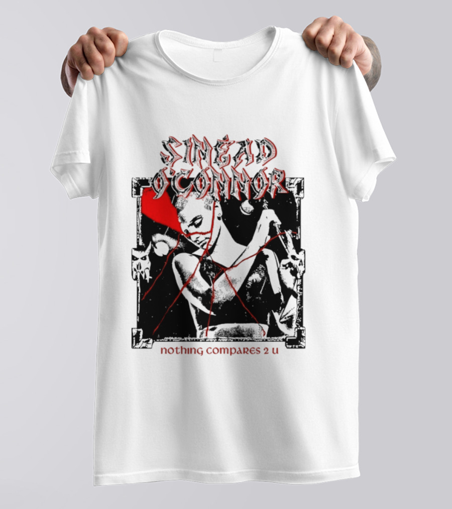 Sinead O'Connor Nothing Compares 2 U Abstract Red Grunge Aesthetic T-Shirt