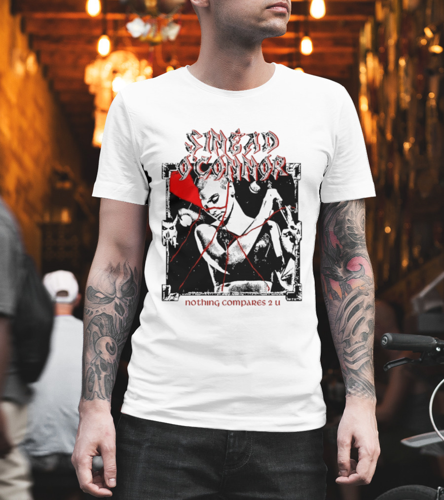 Sinead O'Connor Nothing Compares 2 U Abstract Red Grunge Aesthetic T-Shirt