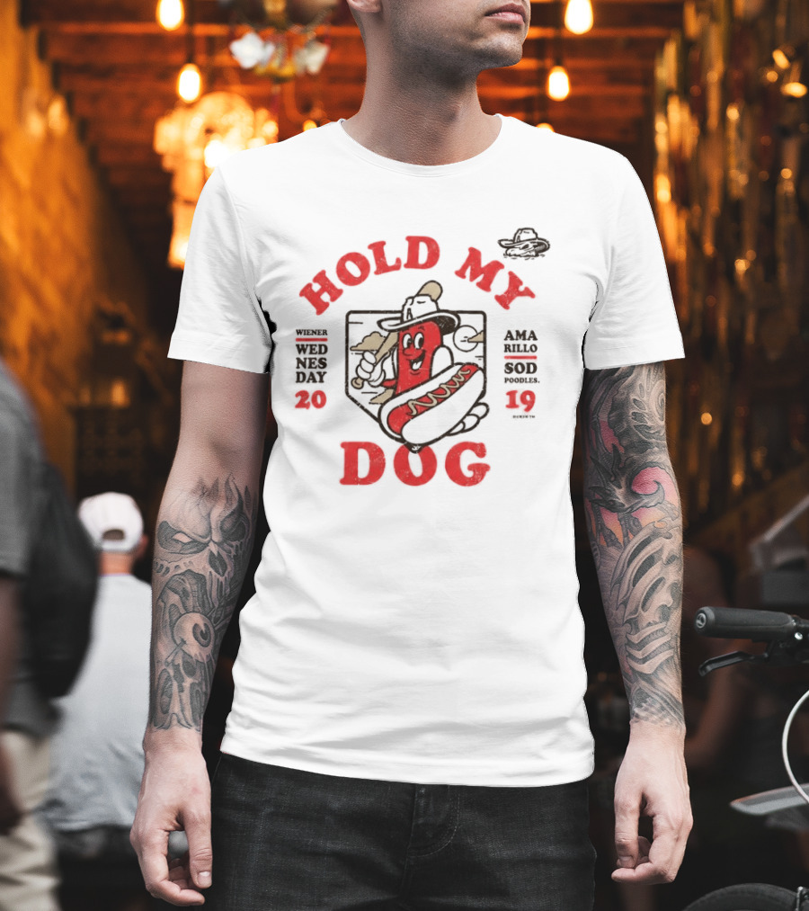 Sod Poodles 2026 Hold My Dog Hotdog Cowboy T-Shirt