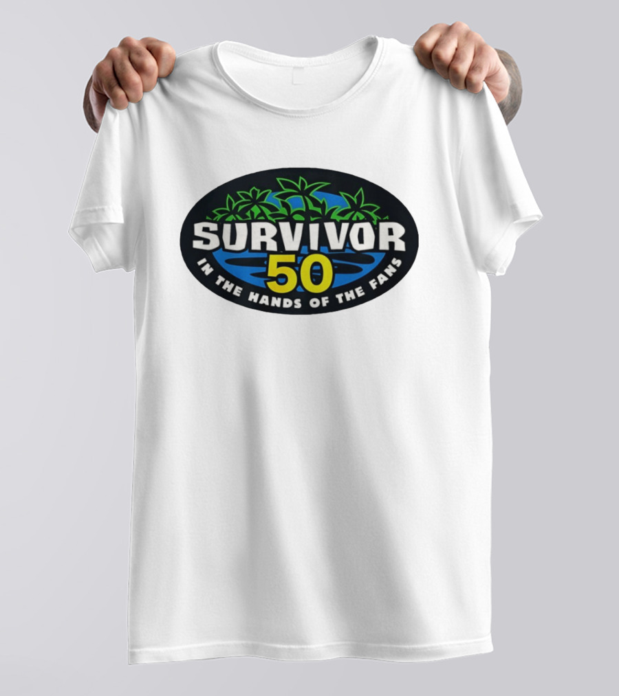 Survivor 50 In The Hands Of The Fans Island Palms Oval T-Shirt