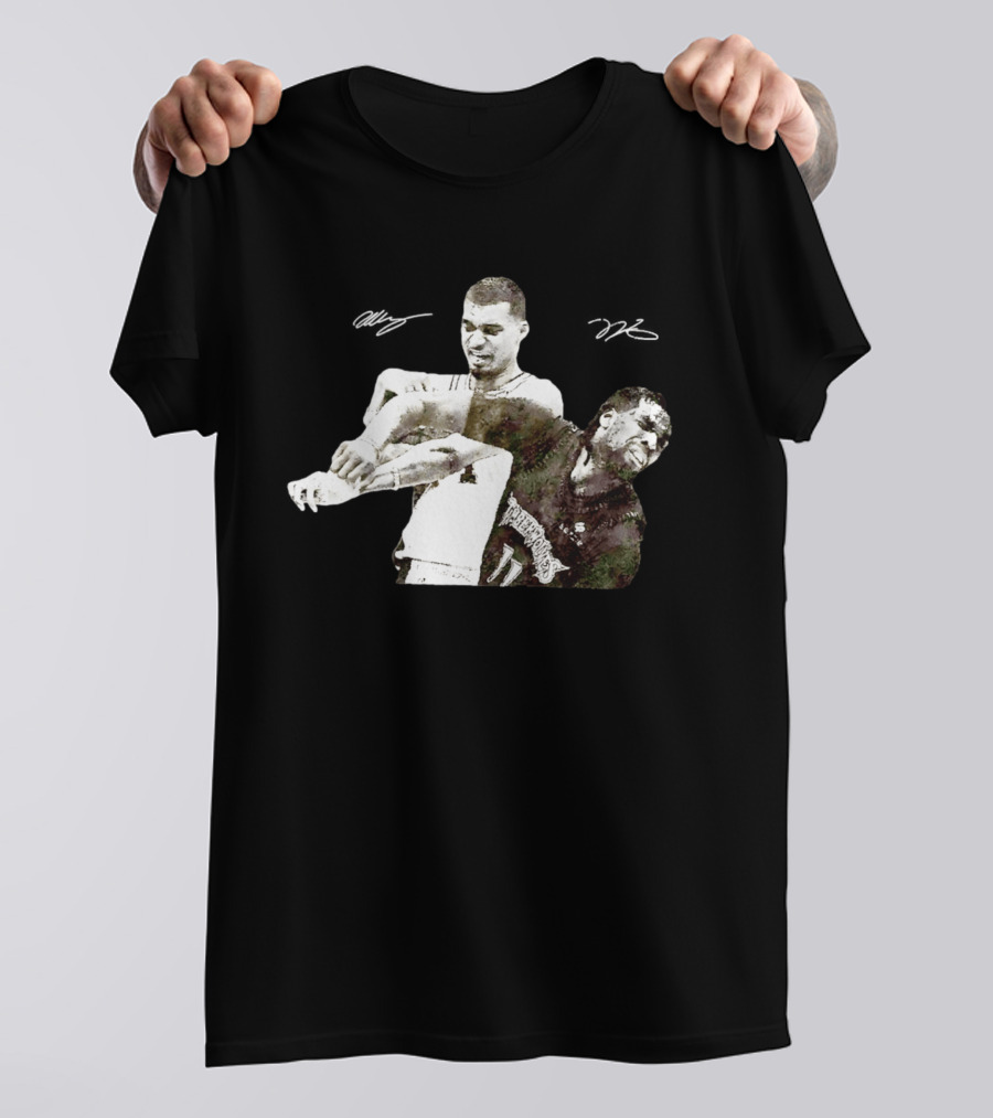 Victor Wembanyama Spurs Naz Reid Timberwolves Signatures T-Shirt