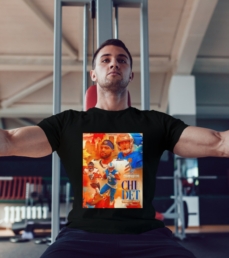 NFL Thanksgiving Day Game Chicago Bears Vs Detroit Lions Nov 26 CBS Sports T-Shirt