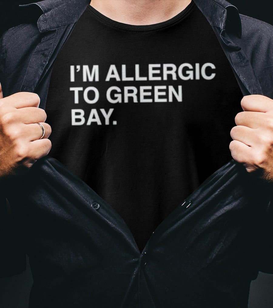 Detroit Tigers I'm Allergic To Green Bay T-Shirt