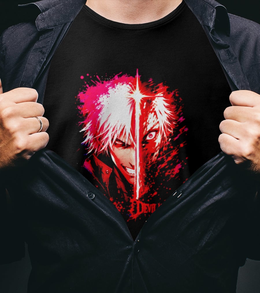 Devil May Cry 2 Dante Half Face Split T-Shirt