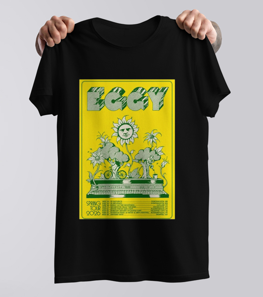 Eggy Spring Tour 2026 Concert With Sunflower And Piano T-Shirt