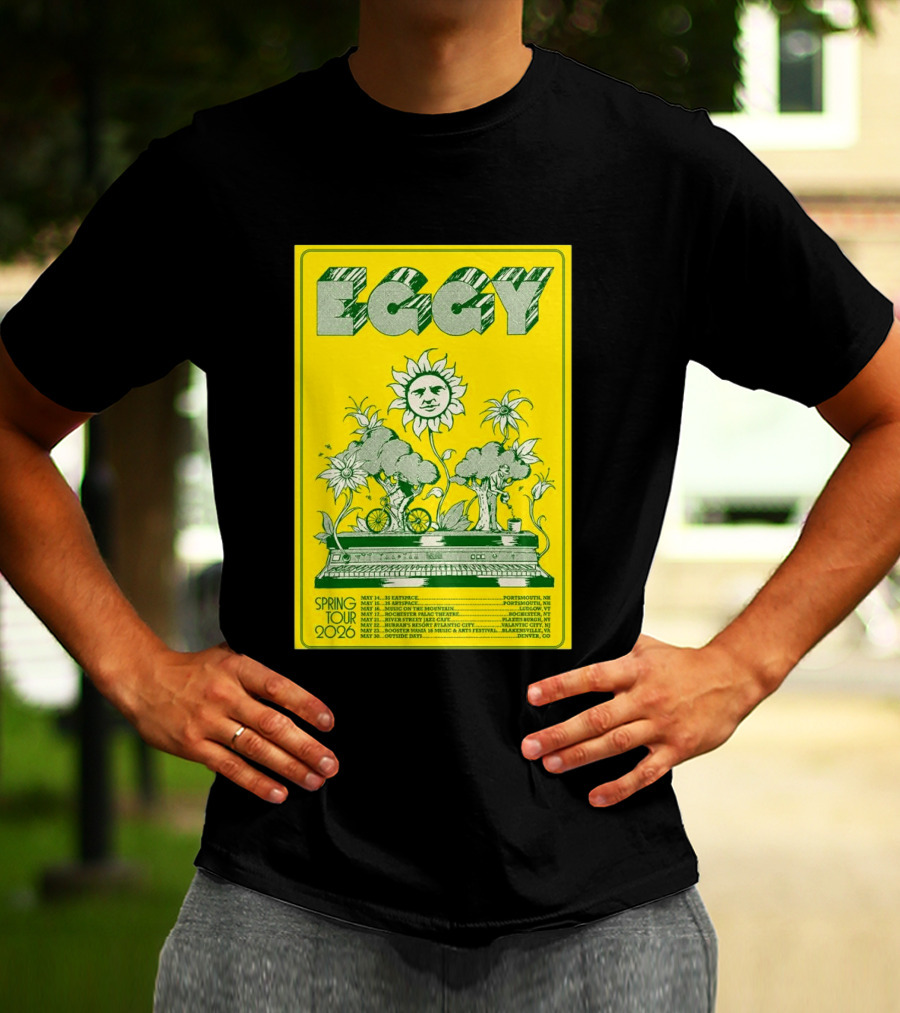 Eggy Spring Tour 2026 Concert With Sunflower And Piano T-Shirt