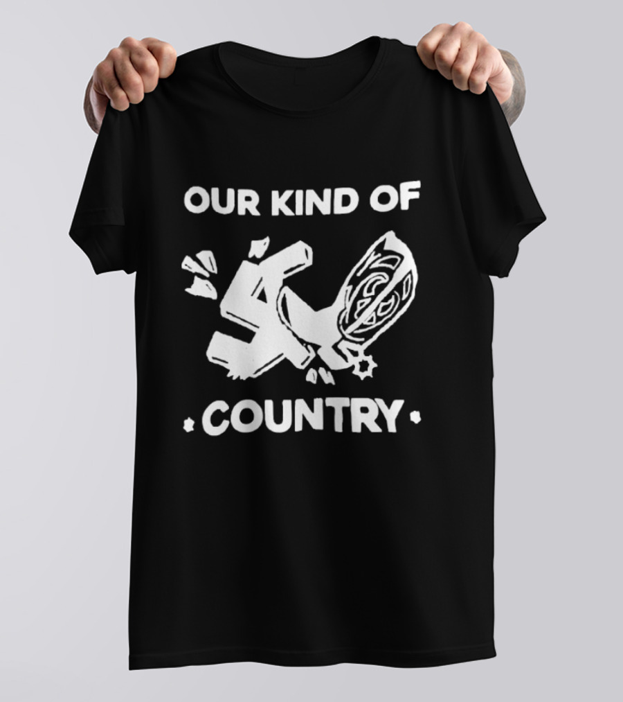 Our Kind Of Country Cowboy Boot Swastika T-Shirt