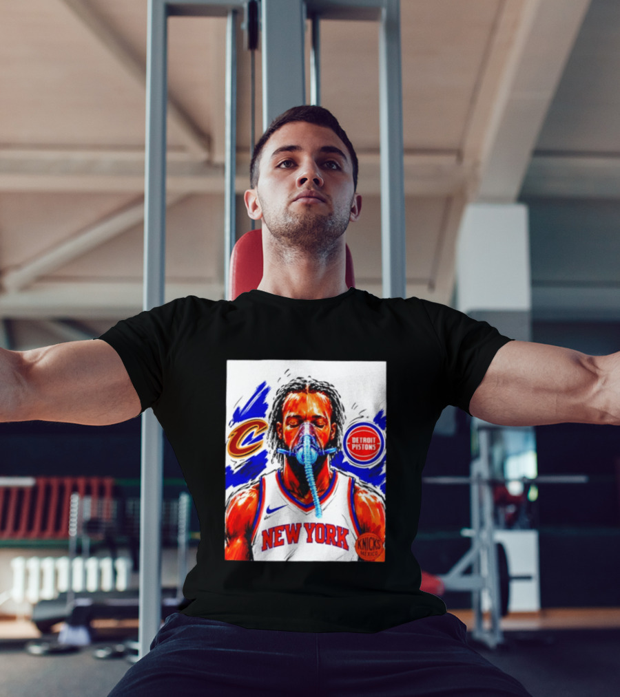 New York Knicks Jalen Brunson Vs Detroit Pistons Cleveland Cavaliers Matchup Knicks Mexico T-Shirt