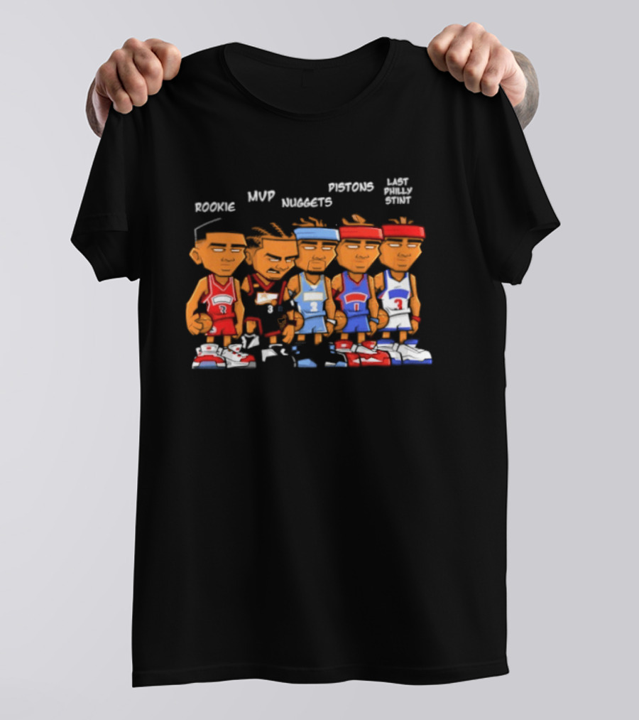 Rookie MVP Nuggets Pistons Last Philly Stint Iverson Career T-Shirt