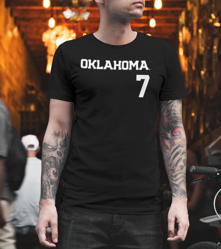 Oklahoma 7 Sooners Kasidi Pickering Softball Name And Number Two Sided T-Shirt