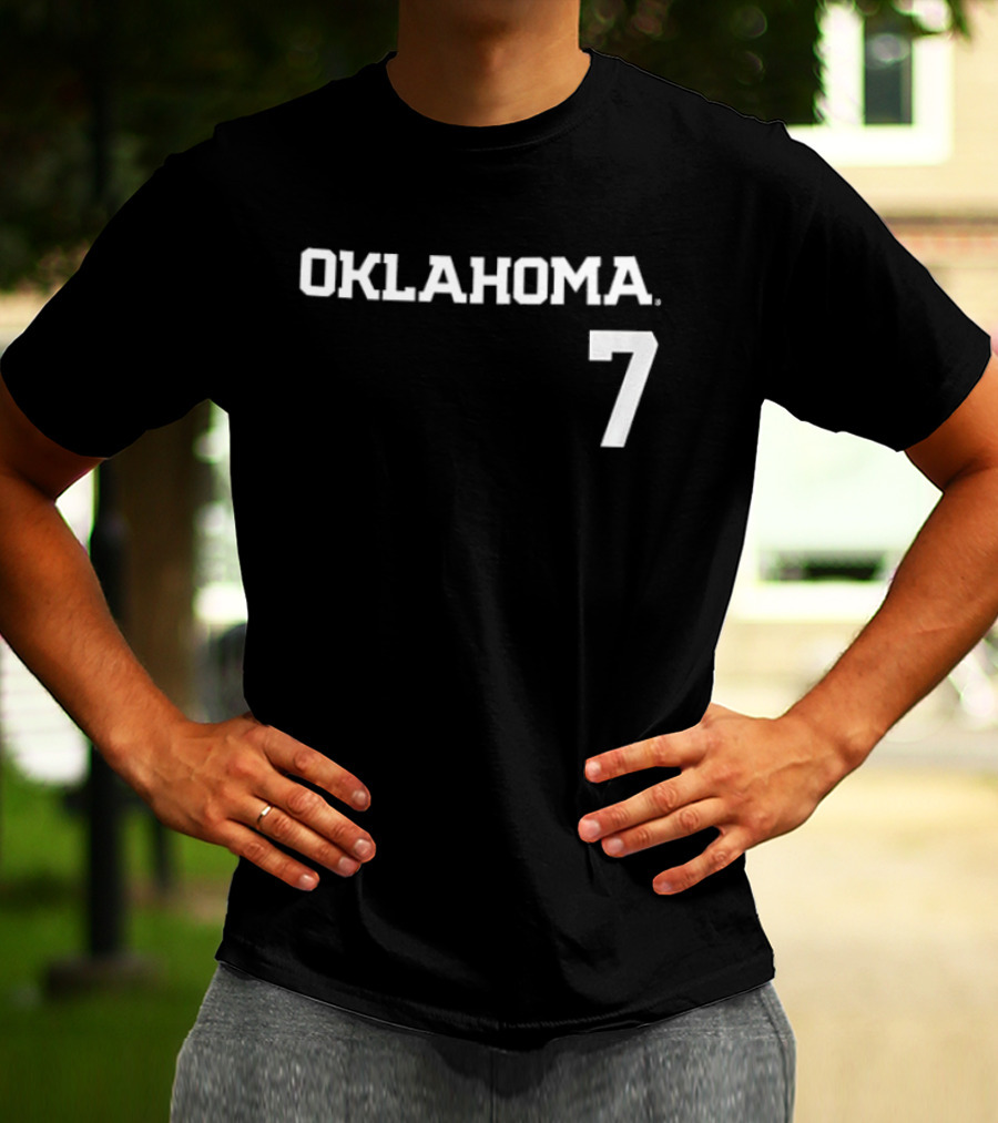 Oklahoma 7 Sooners Kasidi Pickering Softball Name And Number Two Sided T-Shirt