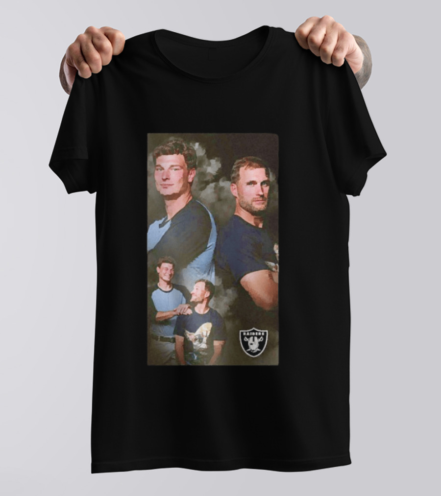 Las Vegas Raiders Kirk Cousins And Fernando Mendoza With Team T-Shirt