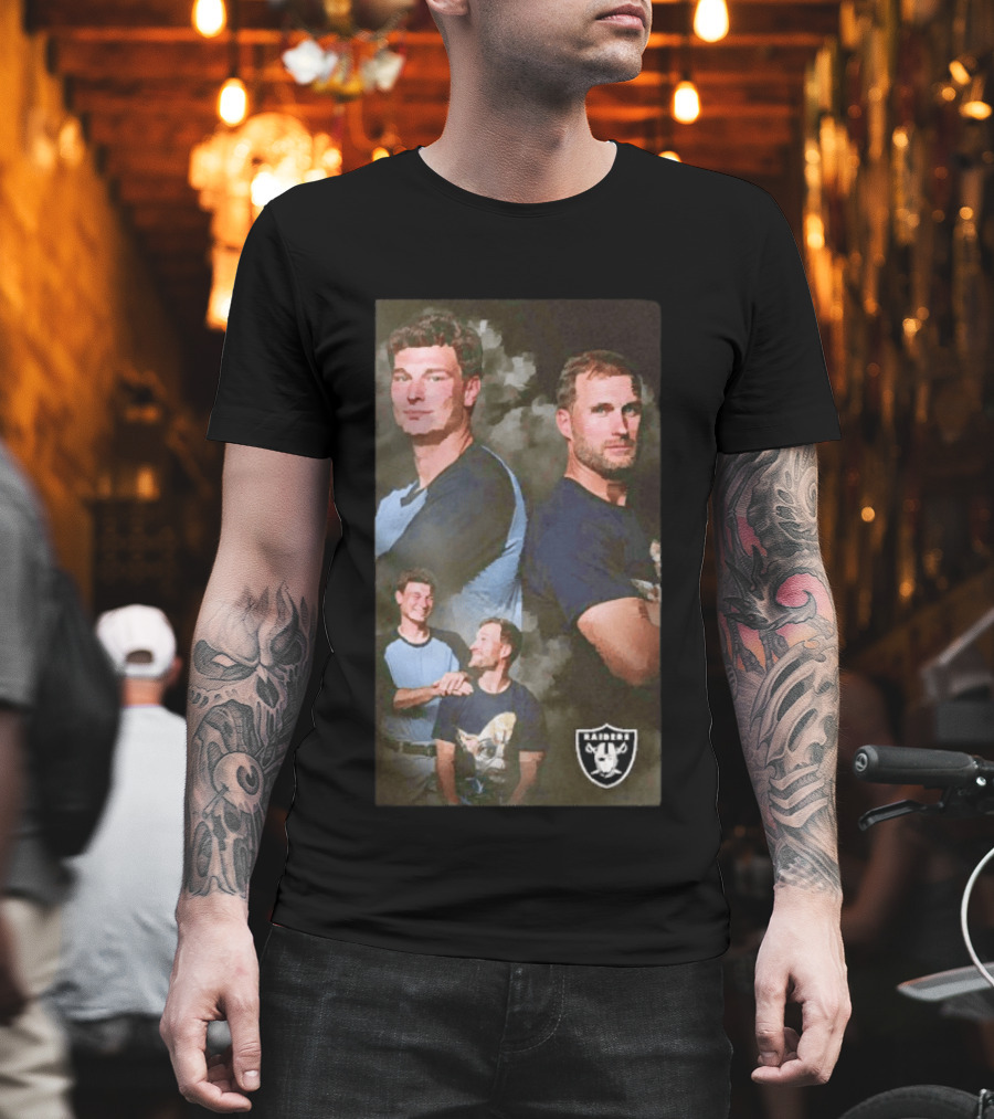 Las Vegas Raiders Kirk Cousins And Fernando Mendoza With Team T-Shirt