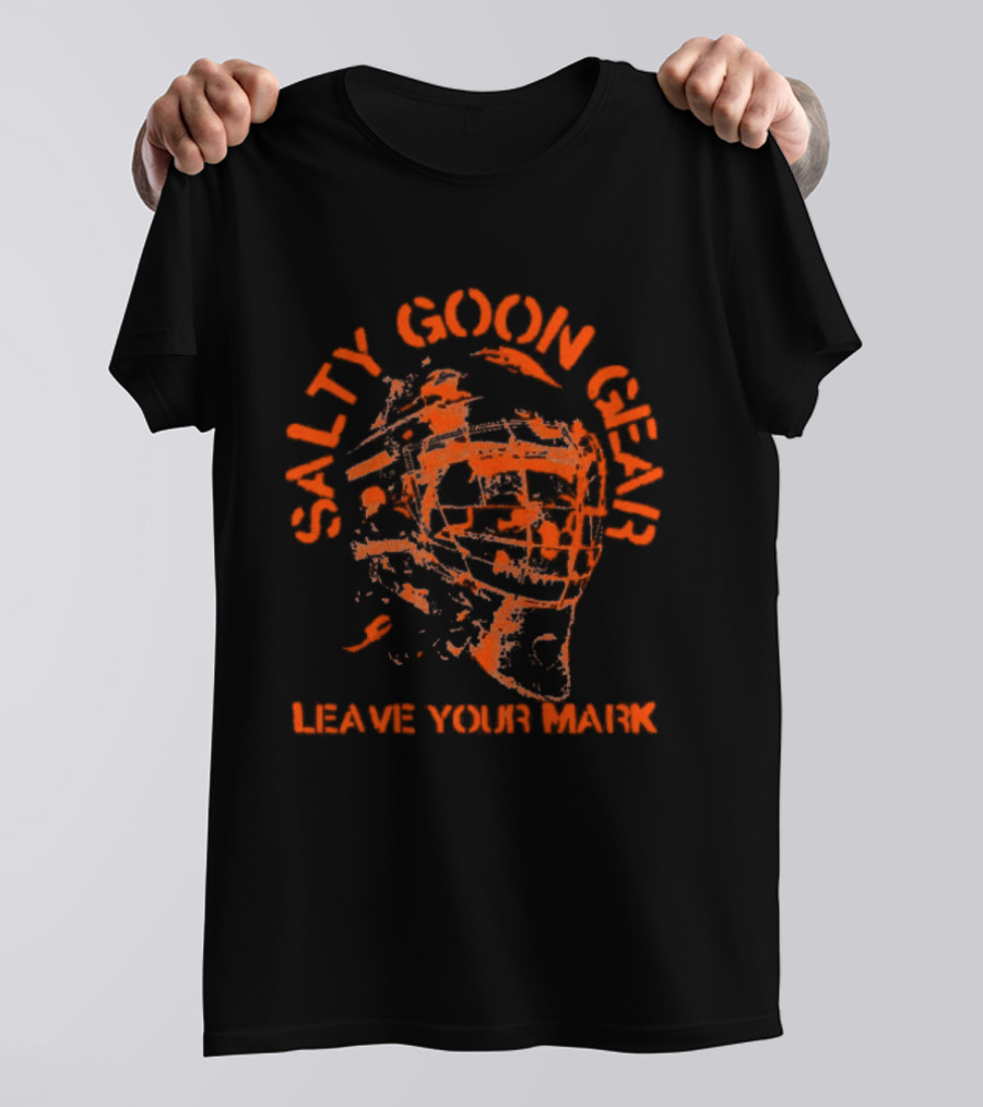 Salty Goon Gear Leave Your Mark Goalie Skeleton T-Shirt
