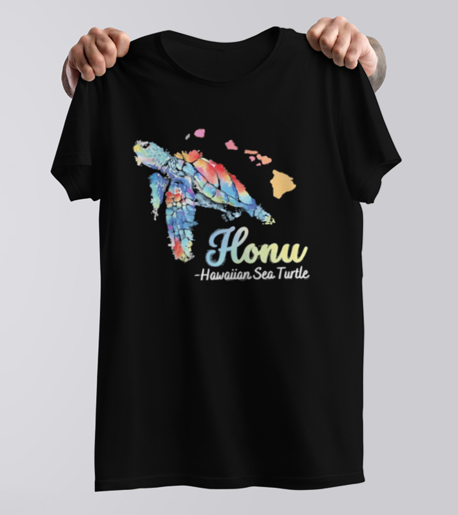 Honu Hawaiian Sea Turtle Watercolor T-Shirt