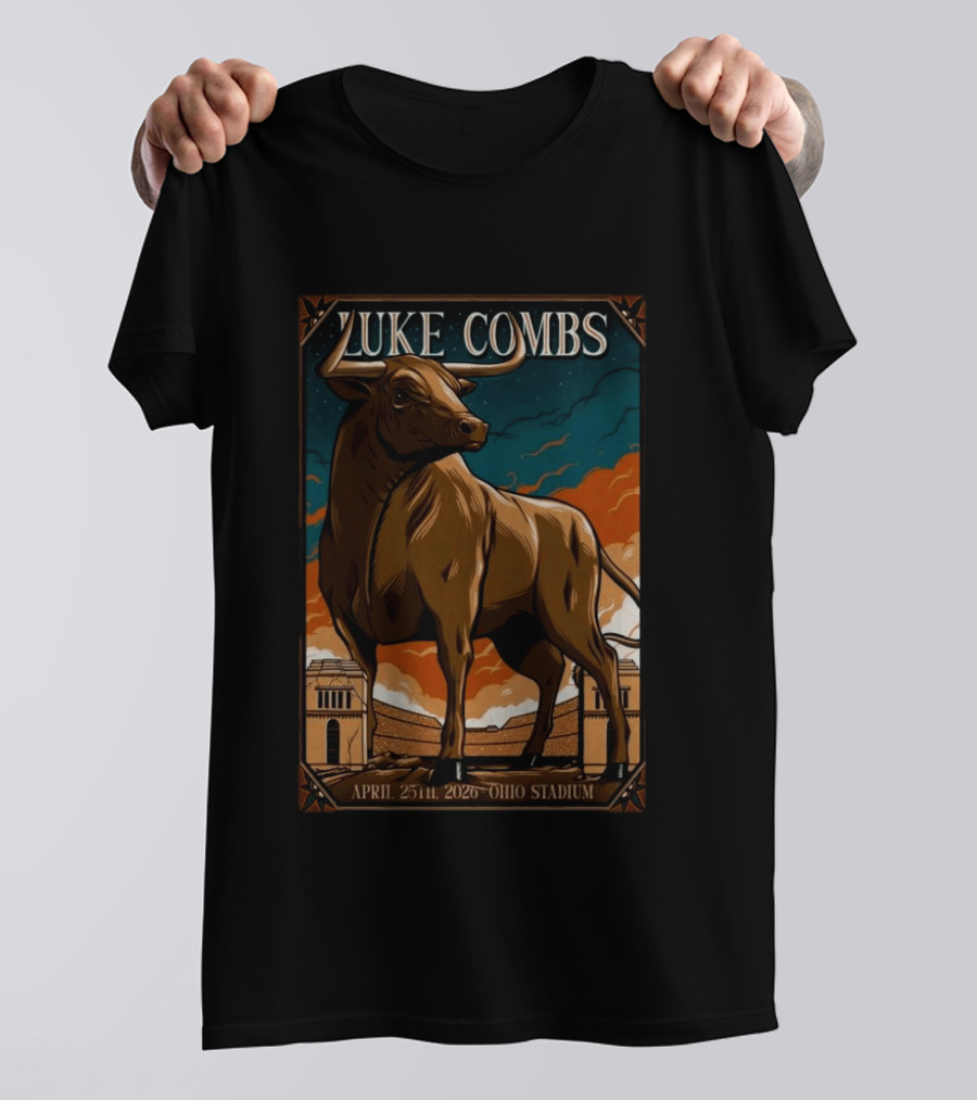 Luke Combs Ohio Stadium April 25 2026 Bull T-Shirt