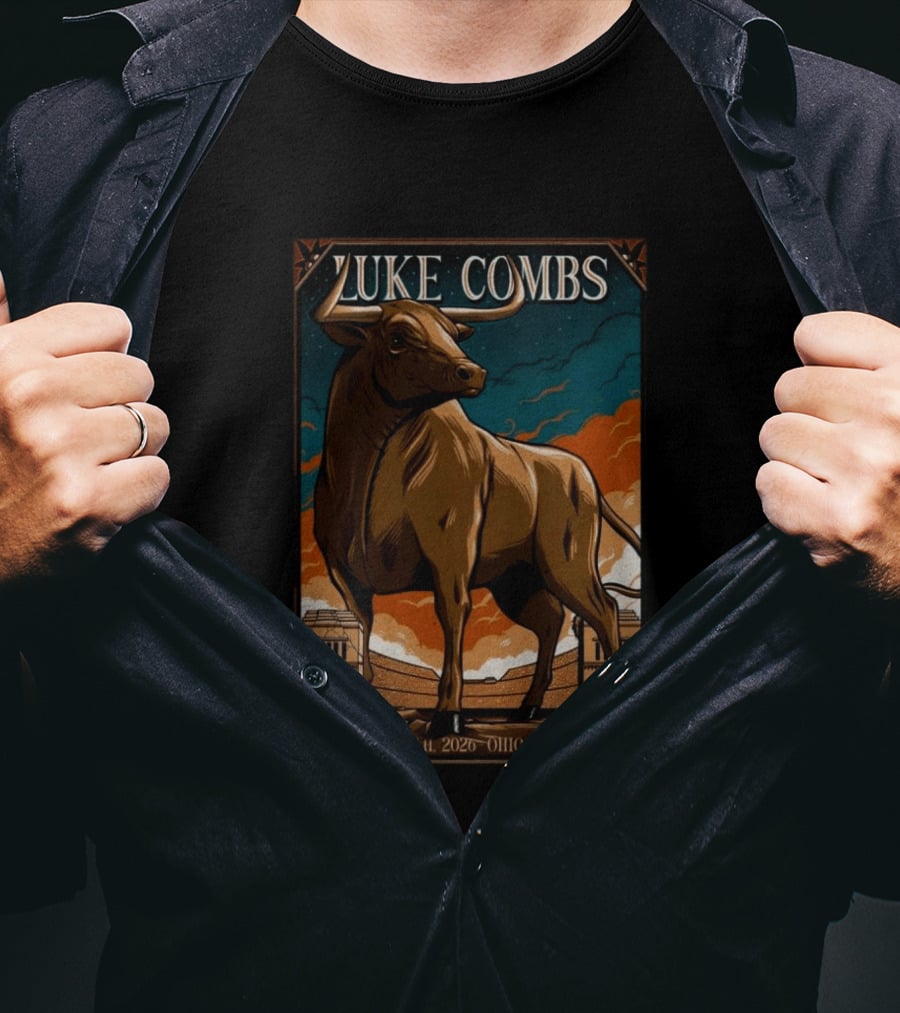 Luke Combs Ohio Stadium April 25 2026 Bull T-Shirt