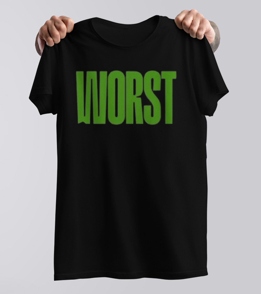 Mercha Worst Grn Text Bold Green T-Shirt
