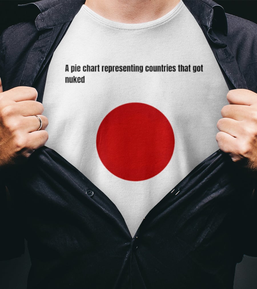 A Pie Chart Representing Countries That Got Nuked Red Circle T-Shirt