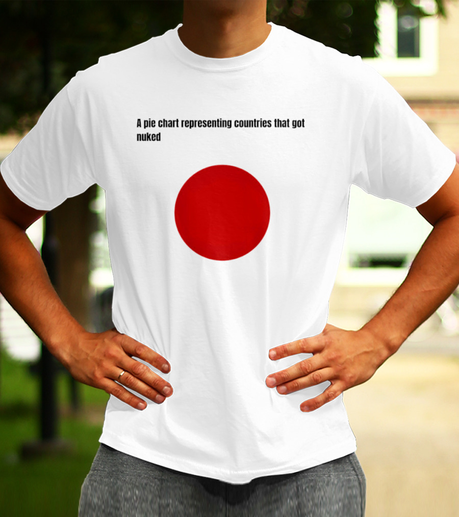 A Pie Chart Representing Countries That Got Nuked Red Circle T-Shirt