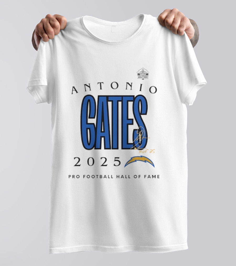 Antonio Gates Los Angeles Chargers Pro Football Hall Of Fame 2025 T-Shirt