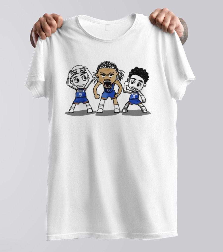 Oklahoma City Thunder Alex Caruso Jaylin Williams Jared McCain Cartoon Players T-Shirt